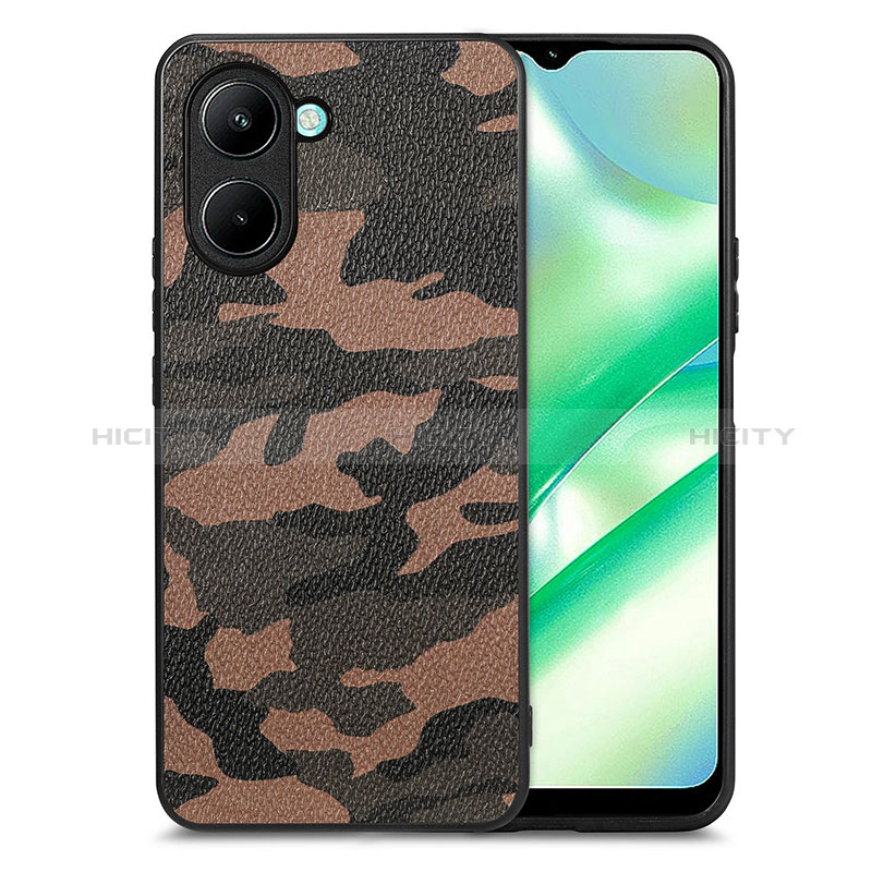 Coque Silicone Gel Motif Cuir Housse Etui S01D pour Realme C33 Plus