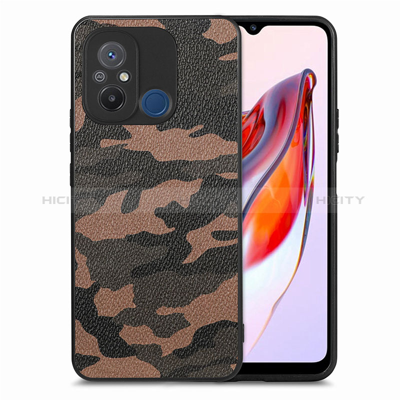 Coque Silicone Gel Motif Cuir Housse Etui S01D pour Xiaomi Poco C55 Plus