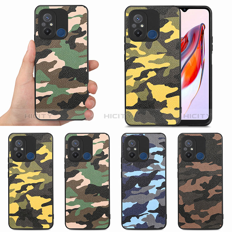 Coque Silicone Gel Motif Cuir Housse Etui S01D pour Xiaomi Redmi 11A 4G Plus