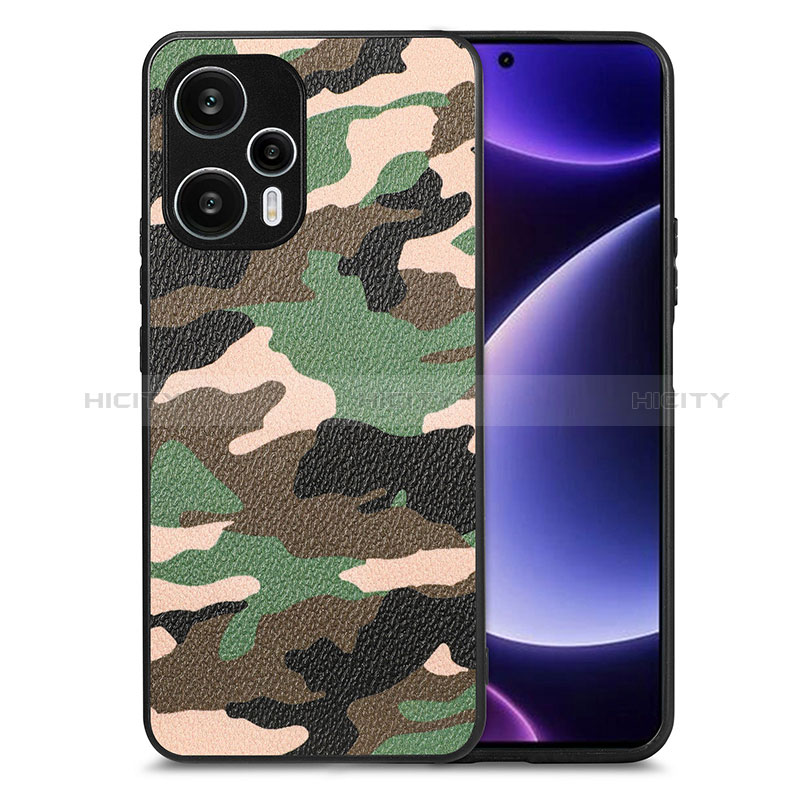 Coque Silicone Gel Motif Cuir Housse Etui S01D pour Xiaomi Redmi Note 12 Turbo 5G Plus