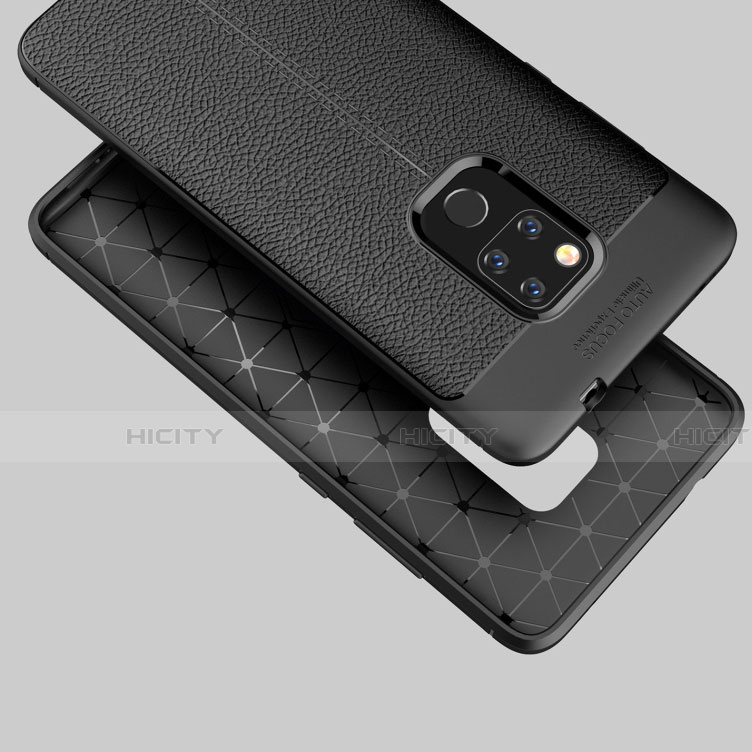 Coque Silicone Gel Motif Cuir Housse Etui S02 pour Huawei Mate 20 Plus