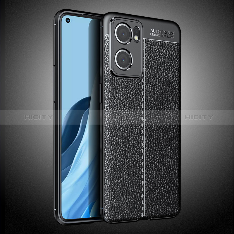 Coque Silicone Gel Motif Cuir Housse Etui S02 pour OnePlus Nord CE 2 5G Noir Plus