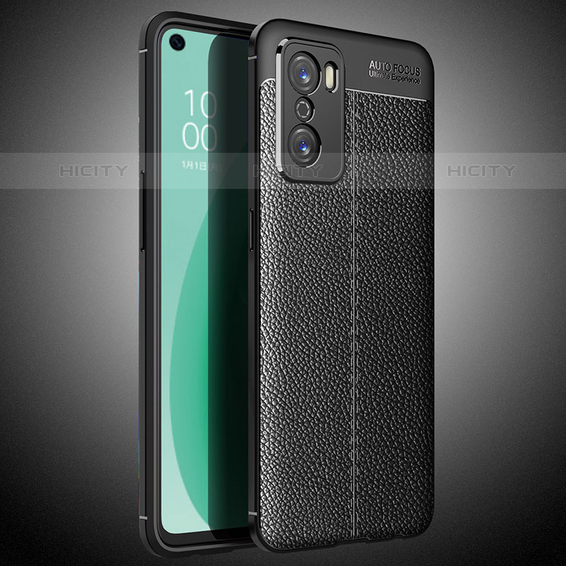 Coque Silicone Gel Motif Cuir Housse Etui S02 pour Oppo A55S 5G Plus