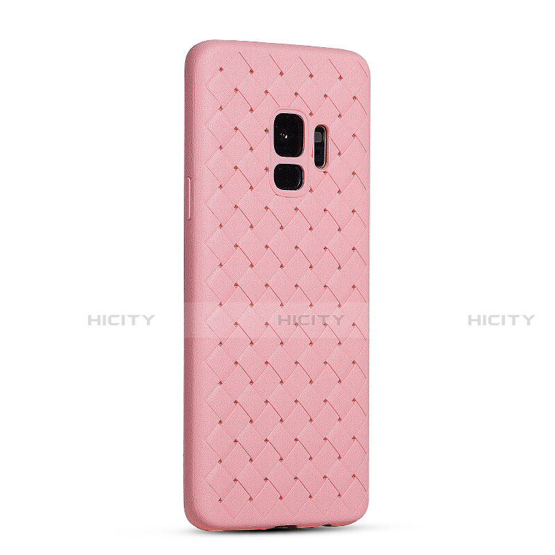 Coque Silicone Gel Motif Cuir Housse Etui S02 pour Samsung Galaxy S9 Plus