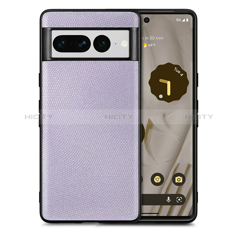 Coque Silicone Gel Motif Cuir Housse Etui S02D pour Google Pixel 7 Pro 5G Plus