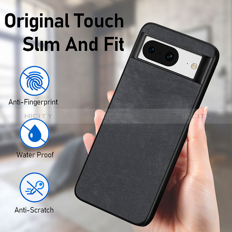 Coque Silicone Gel Motif Cuir Housse Etui S02D pour Google Pixel 8 5G Plus