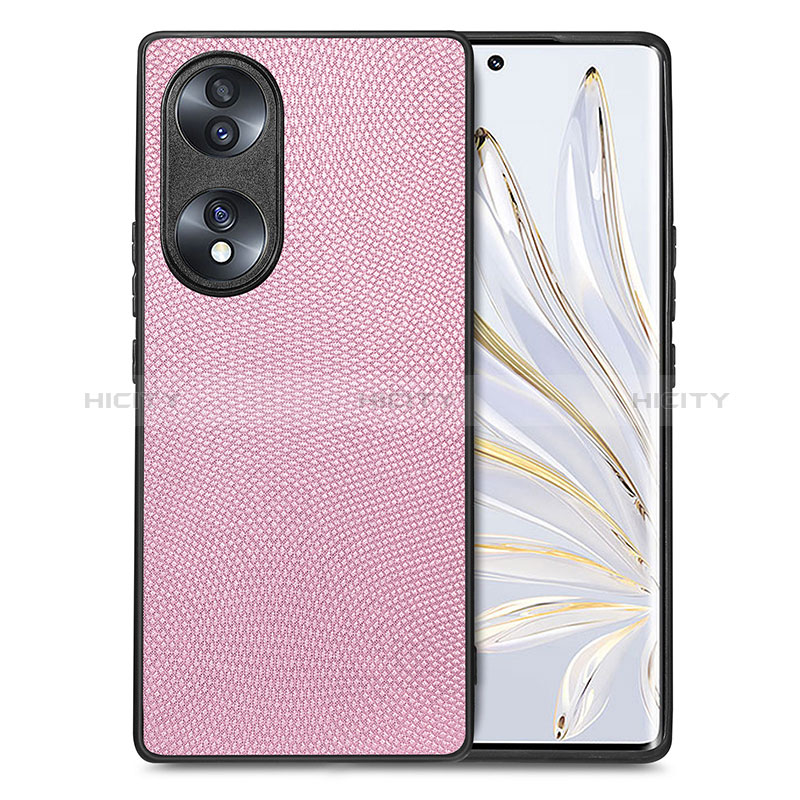 Coque Silicone Gel Motif Cuir Housse Etui S02D pour Huawei Honor 70 5G Plus