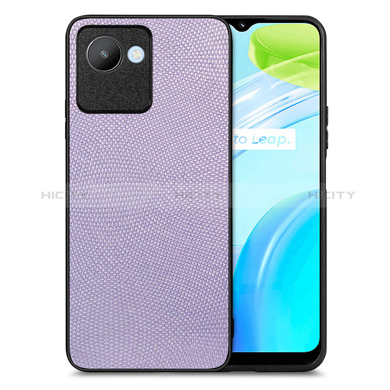 Coque Silicone Gel Motif Cuir Housse Etui S02D pour Realme C30s Plus