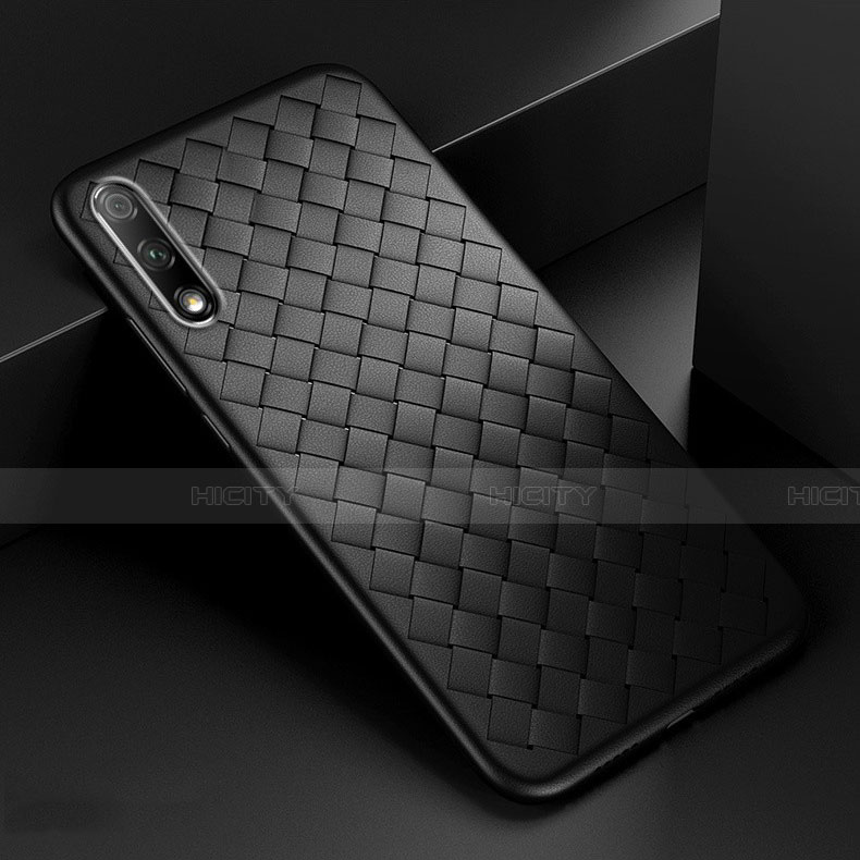 Coque Silicone Gel Motif Cuir Housse Etui S03 pour Huawei Y9 Prime (2019) Plus