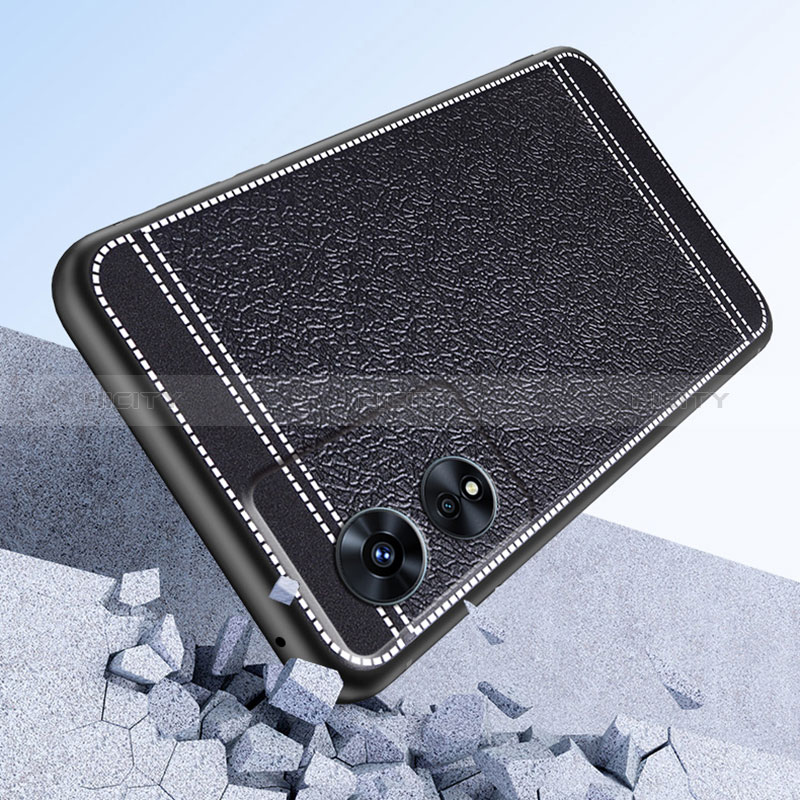 Coque Silicone Gel Motif Cuir Housse Etui S03 pour Oppo A1 Pro 5G Plus