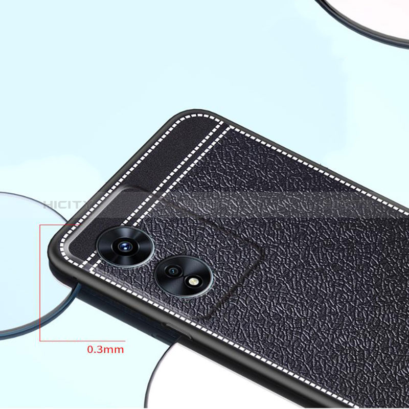 Coque Silicone Gel Motif Cuir Housse Etui S03 pour Oppo A1 Pro 5G Plus