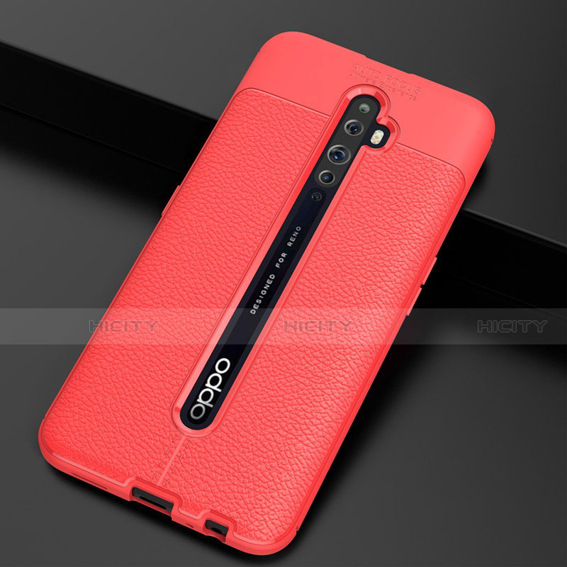 Coque Silicone Gel Motif Cuir Housse Etui S03 pour Oppo Reno2 Z Plus