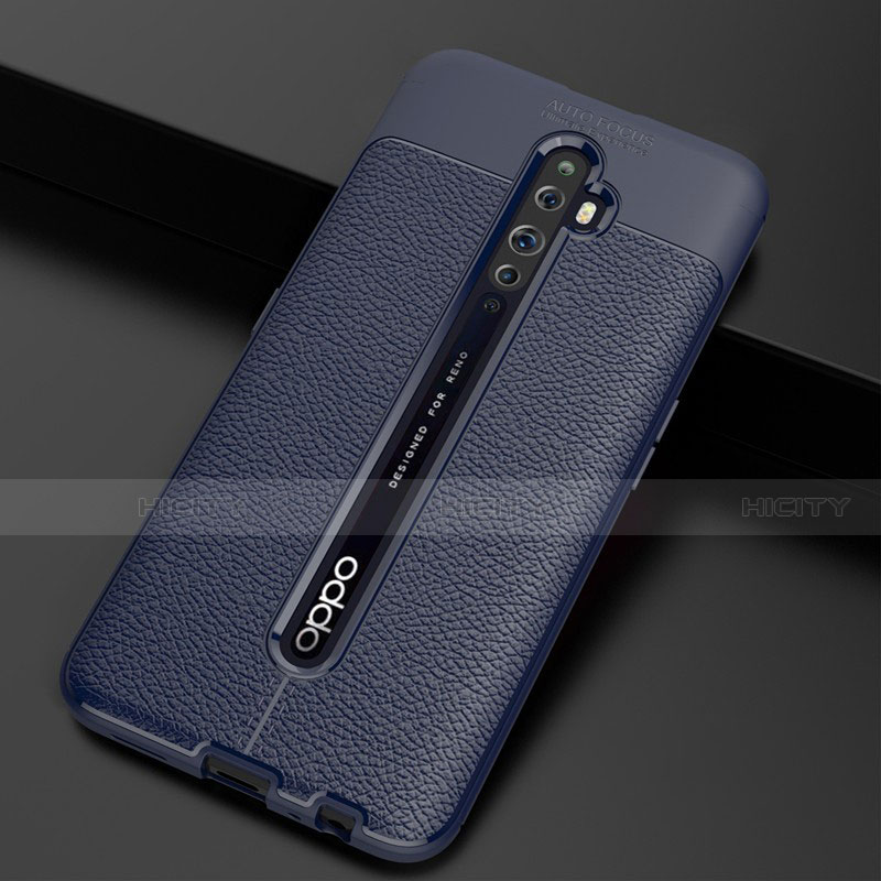 Coque Silicone Gel Motif Cuir Housse Etui S03 pour Oppo Reno2 Z Plus