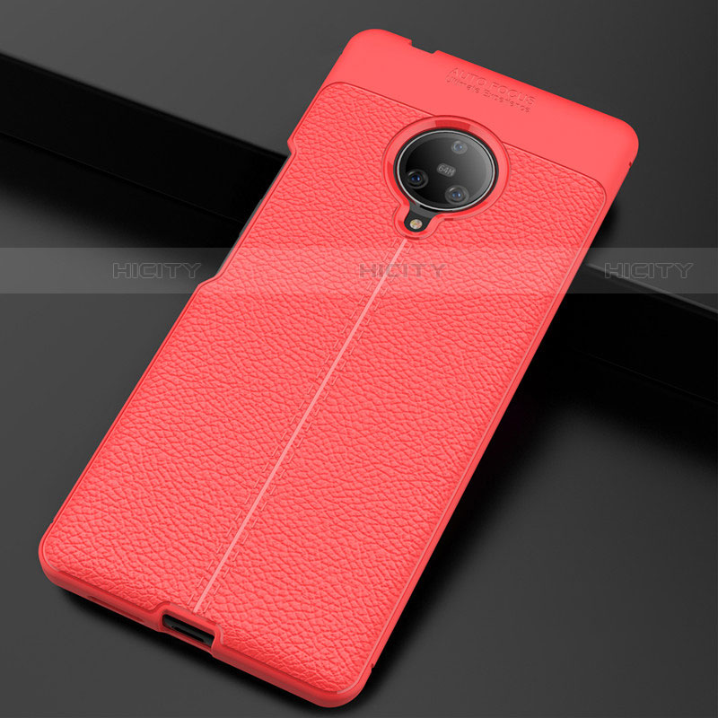 Coque Silicone Gel Motif Cuir Housse Etui S03 pour Vivo Nex 3 Rouge Plus