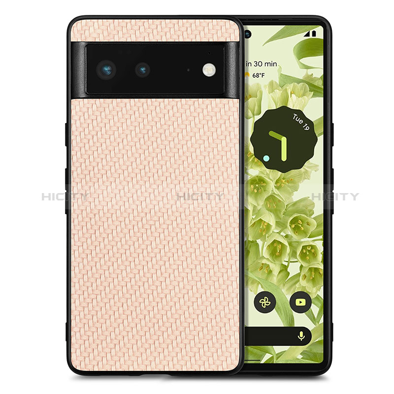 Coque Silicone Gel Motif Cuir Housse Etui S03D pour Google Pixel 6 5G Plus