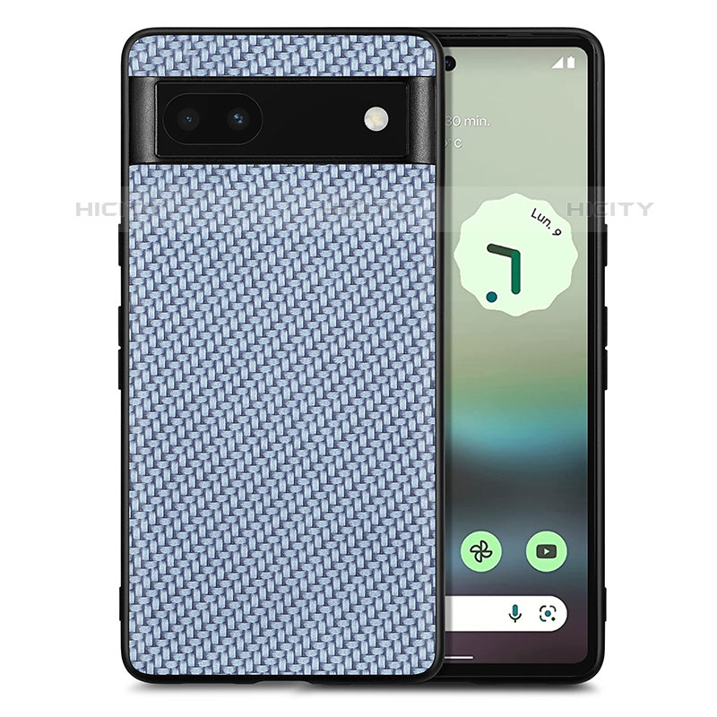 Coque Silicone Gel Motif Cuir Housse Etui S03D pour Google Pixel 6a 5G Plus