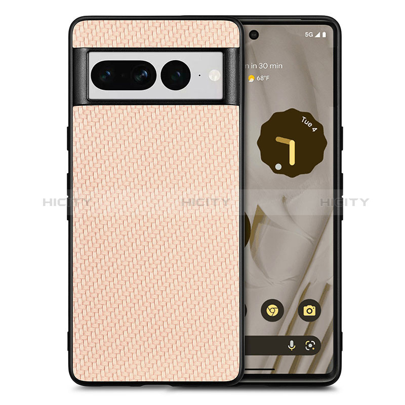 Coque Silicone Gel Motif Cuir Housse Etui S03D pour Google Pixel 7 Pro 5G Plus