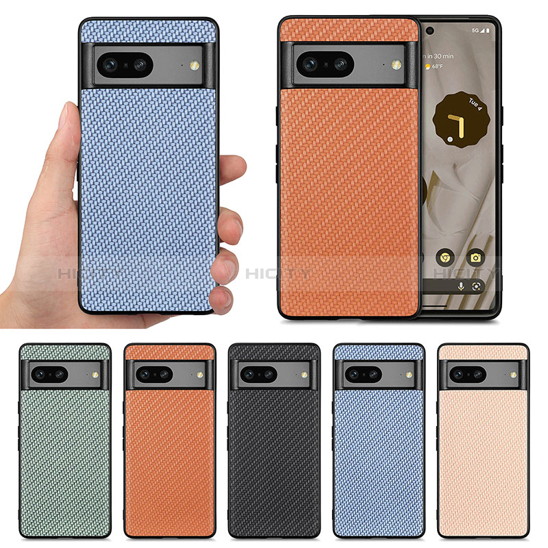 Coque Silicone Gel Motif Cuir Housse Etui S03D pour Google Pixel 7a 5G Plus