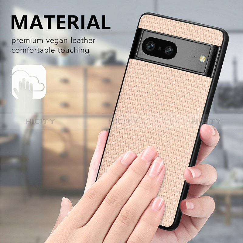 Coque Silicone Gel Motif Cuir Housse Etui S03D pour Google Pixel 7a 5G Plus