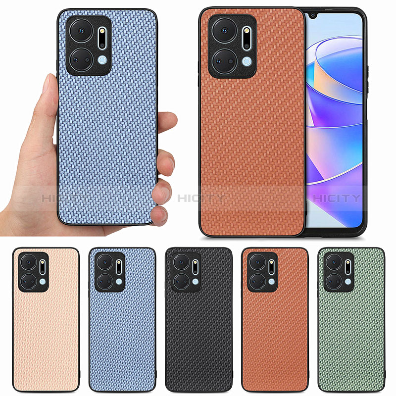 Coque Silicone Gel Motif Cuir Housse Etui S03D pour Huawei Honor X7a Plus