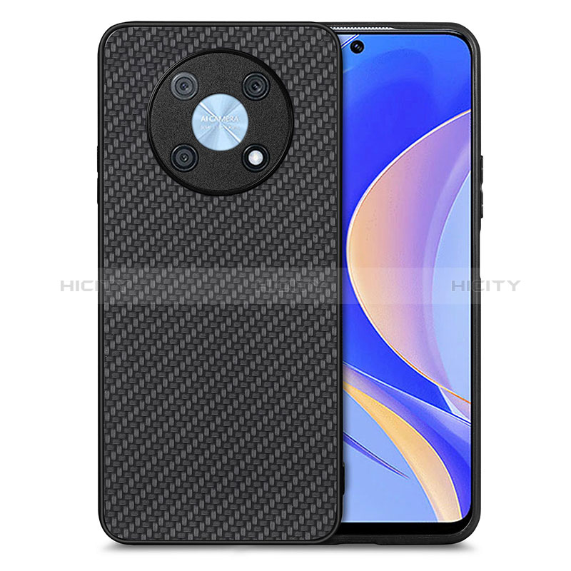 Coque Silicone Gel Motif Cuir Housse Etui S03D pour Huawei Nova Y90 Noir Plus