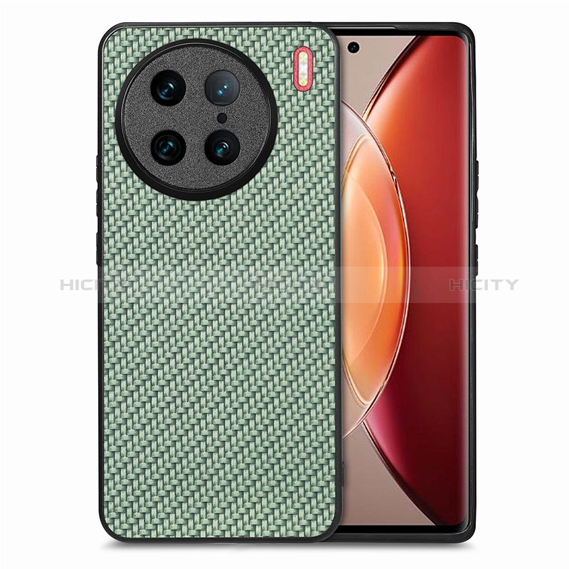 Coque Silicone Gel Motif Cuir Housse Etui S03D pour Vivo X90 Pro 5G Plus