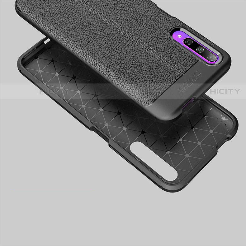 Coque Silicone Gel Motif Cuir Housse Etui S04 pour Huawei P Smart Pro (2019) Plus