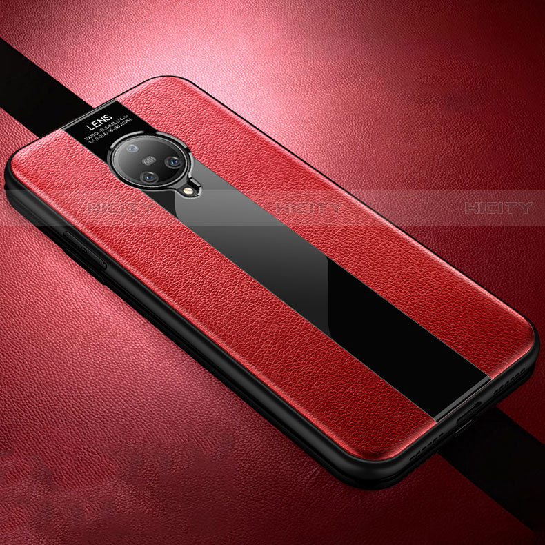 Coque Silicone Gel Motif Cuir Housse Etui S04 pour Vivo Nex 3 Rouge Plus