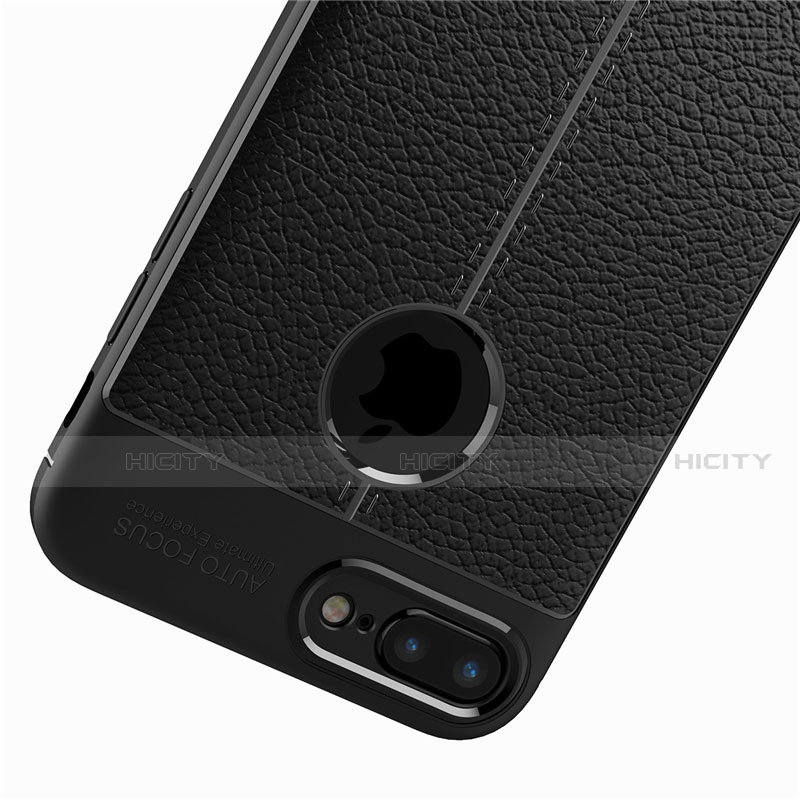 Coque Silicone Gel Motif Cuir Housse Etui S05 pour Apple iPhone 7 Plus Plus