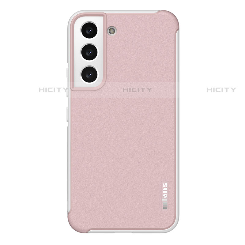 Coque Silicone Gel Motif Cuir Housse Etui S05 pour Samsung Galaxy S21 FE 5G Rose Plus