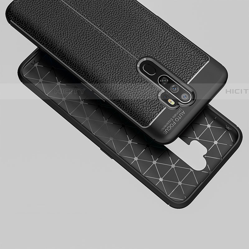 Coque Silicone Gel Motif Cuir Housse Etui S08 pour Oppo A9 (2020) Plus