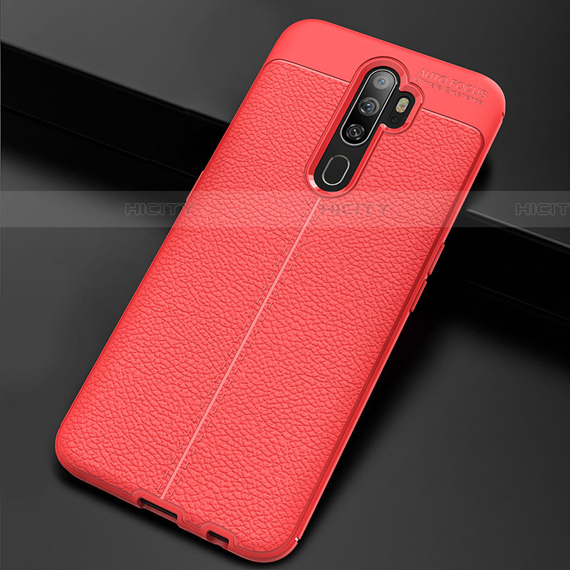 Coque Silicone Gel Motif Cuir Housse Etui S08 pour Oppo A9 (2020) Plus