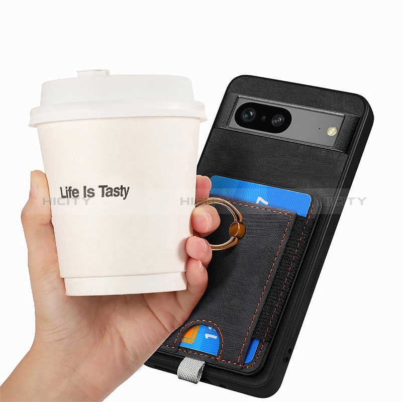 Coque Silicone Gel Motif Cuir Housse Etui SD1 pour Google Pixel 7 5G Plus