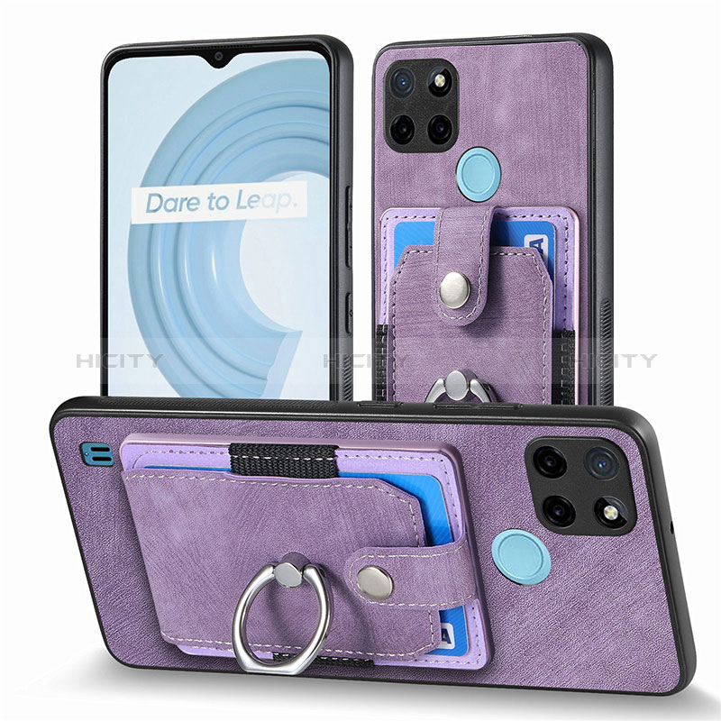 Coque Silicone Gel Motif Cuir Housse Etui SD1 pour Realme C25Y India Plus