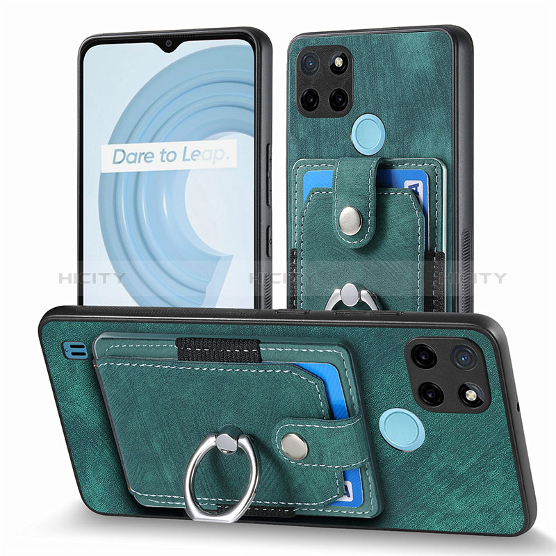 Coque Silicone Gel Motif Cuir Housse Etui SD1 pour Realme C25Y India Plus