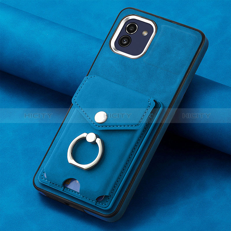 Coque Silicone Gel Motif Cuir Housse Etui SD1 pour Samsung Galaxy A03 Plus