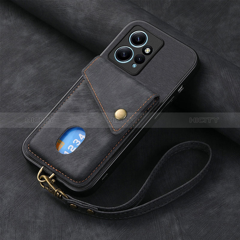 Coque Silicone Gel Motif Cuir Housse Etui SD1 pour Xiaomi Redmi Note 12 4G Noir Plus