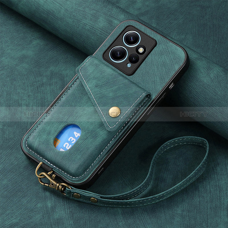 Coque Silicone Gel Motif Cuir Housse Etui SD1 pour Xiaomi Redmi Note 12 4G Vert Plus