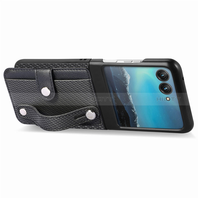 Coque Silicone Gel Motif Cuir Housse Etui SD10 pour Motorola Moto Razr 40 Ultra 5G Plus