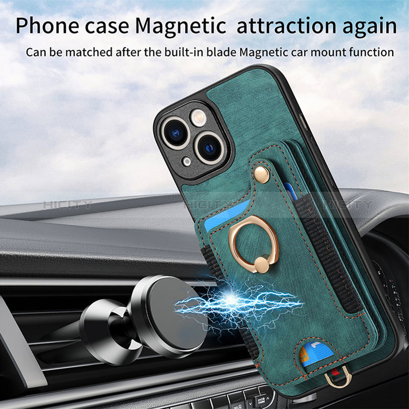 Coque Silicone Gel Motif Cuir Housse Etui SD12 pour Apple iPhone 13 Plus