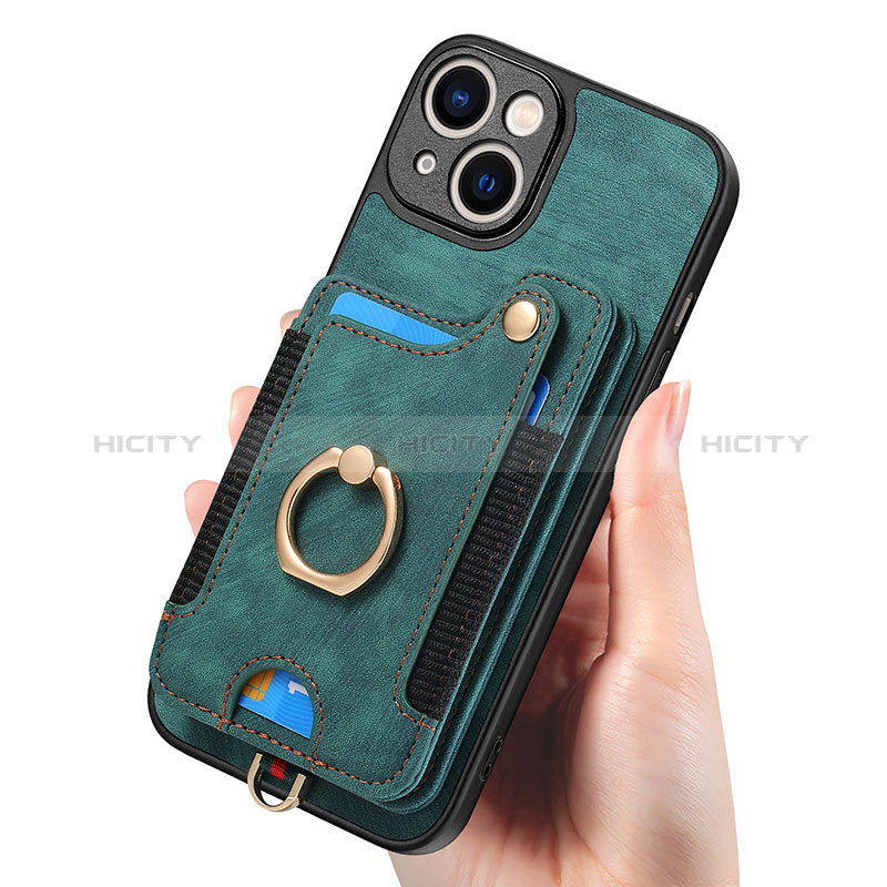 Coque Silicone Gel Motif Cuir Housse Etui SD12 pour Apple iPhone 15 Plus Plus