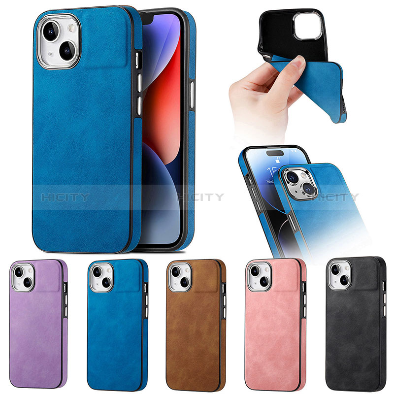 Coque Silicone Gel Motif Cuir Housse Etui SD13 pour Apple iPhone 13 Plus