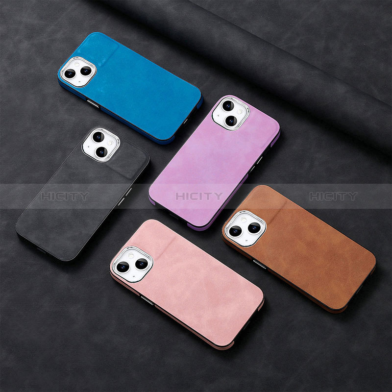 Coque Silicone Gel Motif Cuir Housse Etui SD13 pour Apple iPhone 14 Plus Plus