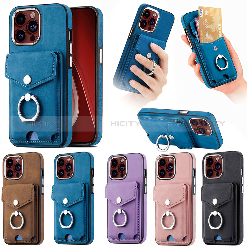 Coque Silicone Gel Motif Cuir Housse Etui SD16 pour Apple iPhone 13 Pro Plus