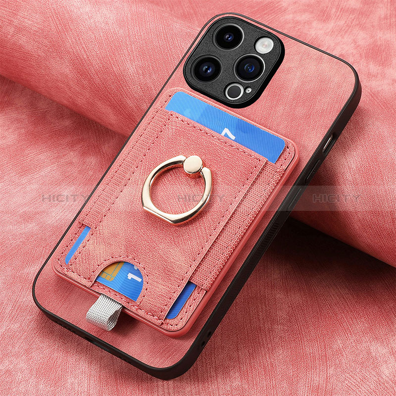 Coque Silicone Gel Motif Cuir Housse Etui SD18 pour Apple iPhone 14 Pro Max Plus