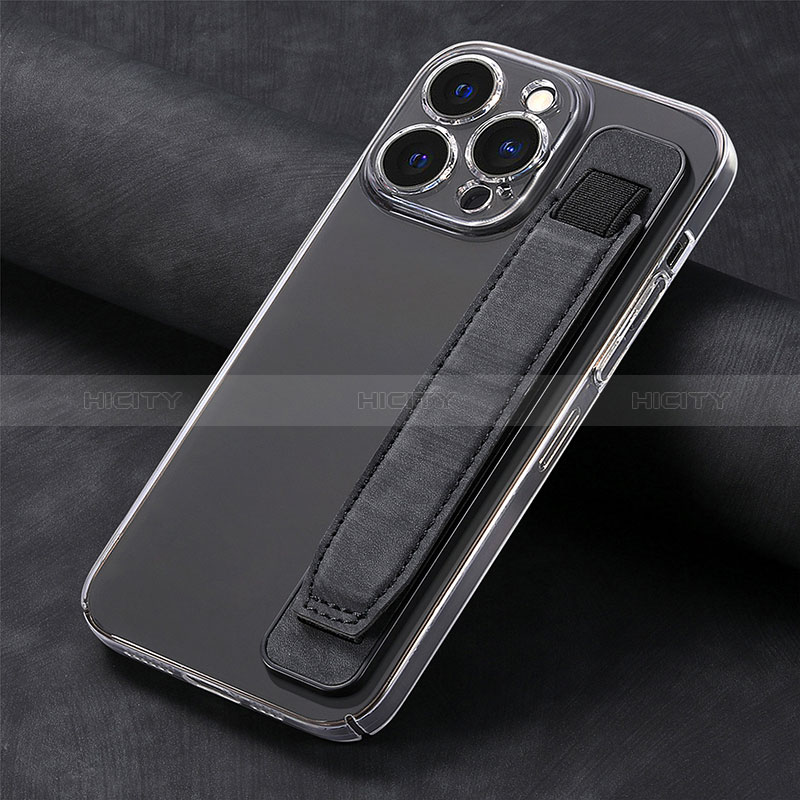 Coque Silicone Gel Motif Cuir Housse Etui SD2 pour Apple iPhone 15 Pro Max Noir Plus