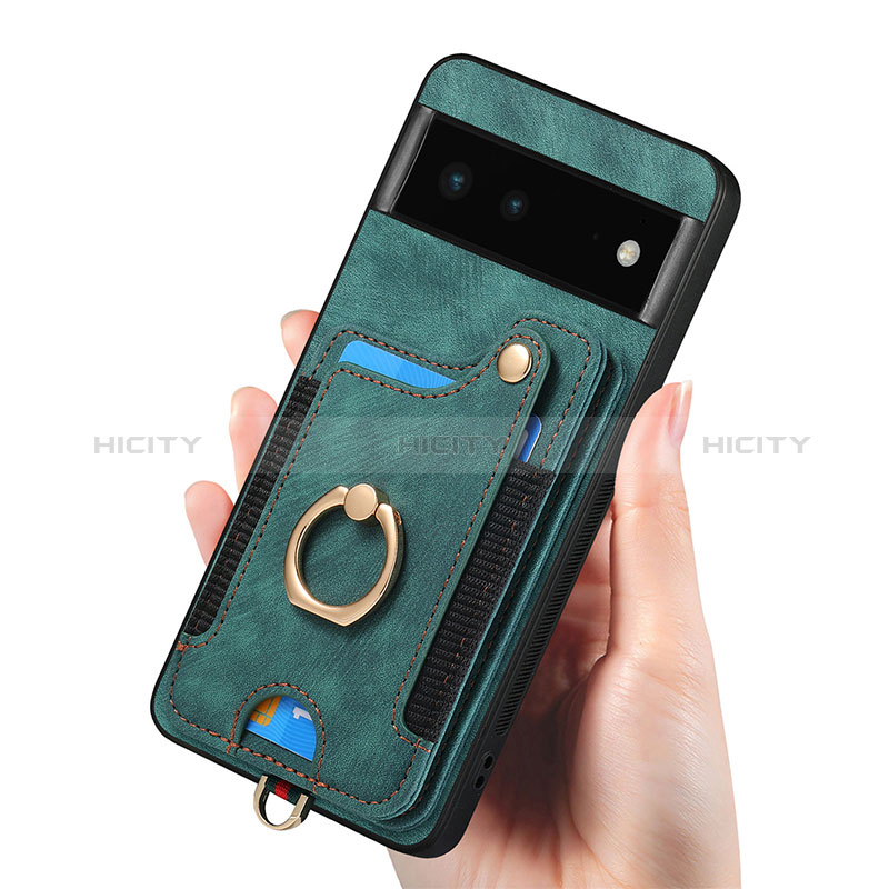 Coque Silicone Gel Motif Cuir Housse Etui SD2 pour Google Pixel 6 5G Plus