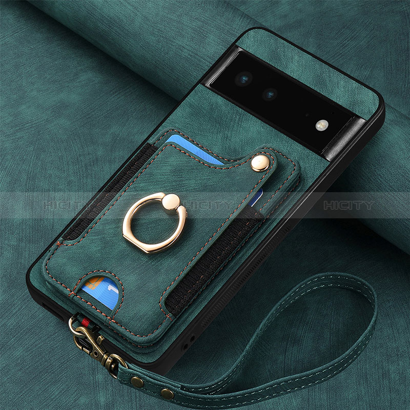 Coque Silicone Gel Motif Cuir Housse Etui SD2 pour Google Pixel 6 5G Plus