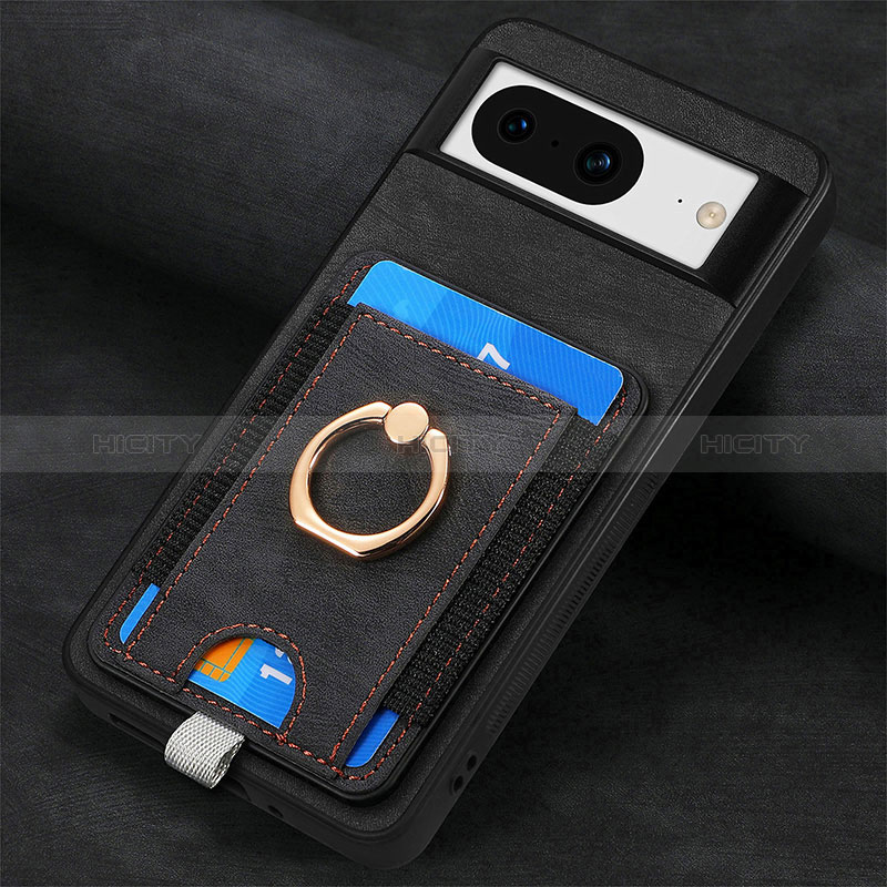 Coque Silicone Gel Motif Cuir Housse Etui SD2 pour Google Pixel 8 5G Plus