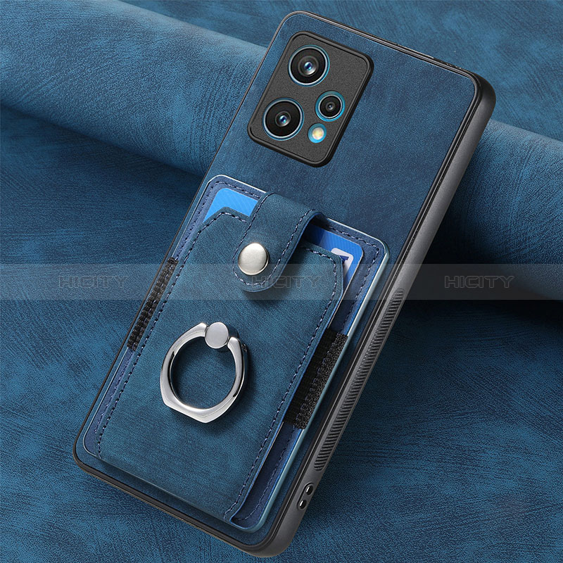 Coque Silicone Gel Motif Cuir Housse Etui SD2 pour Realme Narzo 50 Pro 5G Bleu Plus